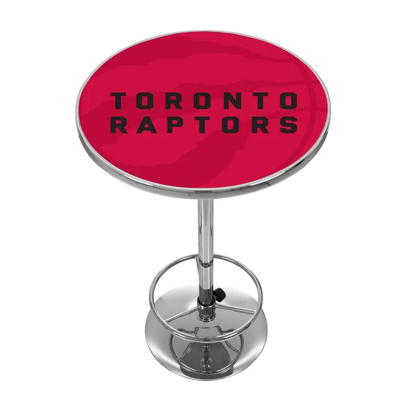 Contemporary Toronto Raptors Round Wood Dining Table
