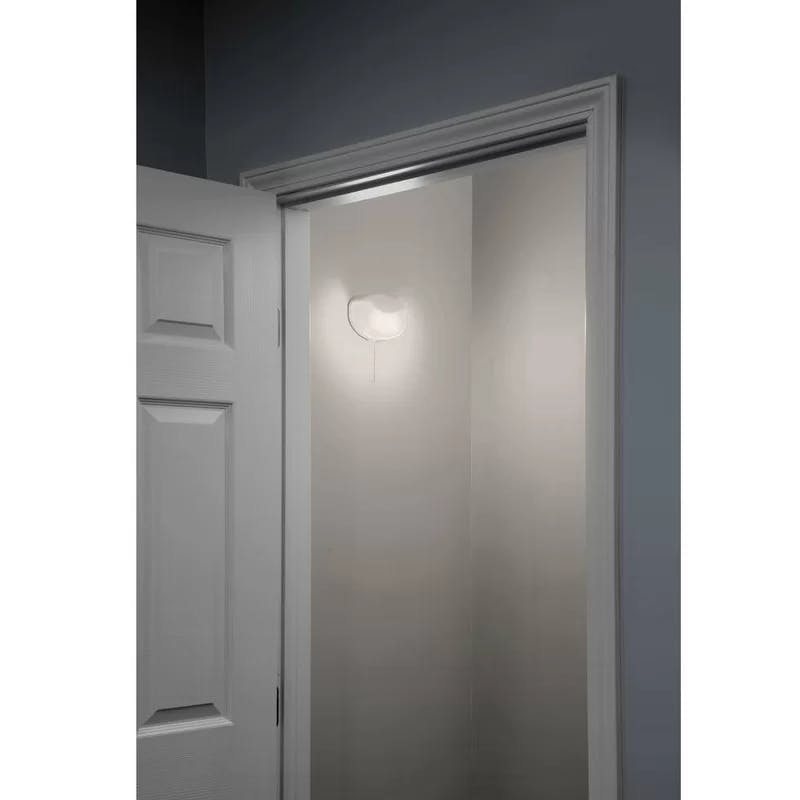 Sleek Matte White 7" LED Flush Mount Closet Light with Pull Chain