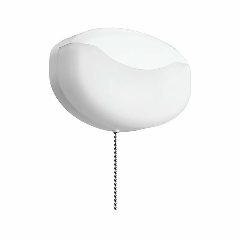 Sleek Matte White 7" LED Flush Mount Closet Light with Pull Chain