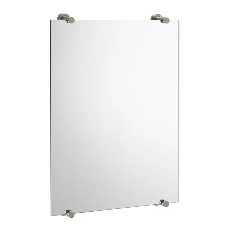 Latitude 30" Satin Nickel Frameless Rectangular Vanity Mirror