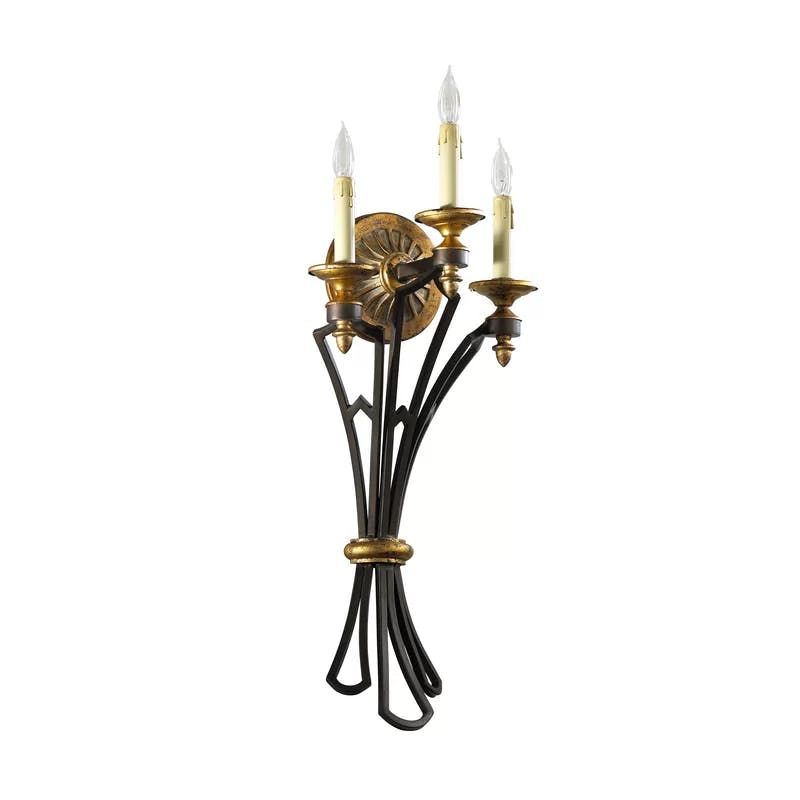 Bronze Elegance 3-Light Traditional Candle Wall Sconce