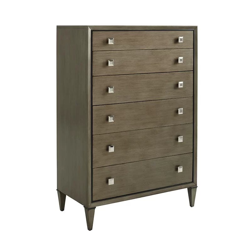 Ariana Remy Platinum Gray 6-Drawer Transitional Chest