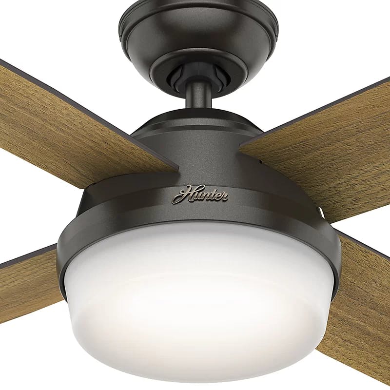 Noble Bronze 52" Contemporary Ceiling Fan with LED Light and Remote