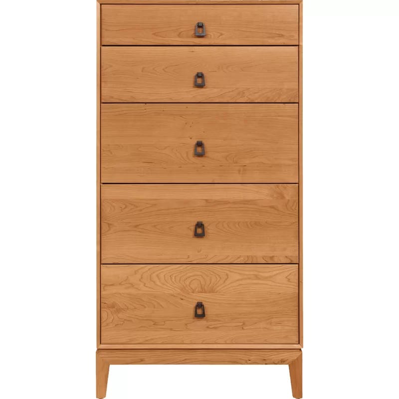 Mansfield Natural Cherry 5-Drawer Dresser with Soft Close