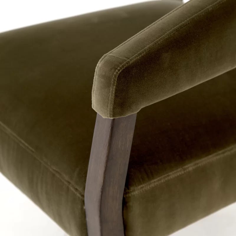 Surrey Olive Deep Seat Wood Accent Chair