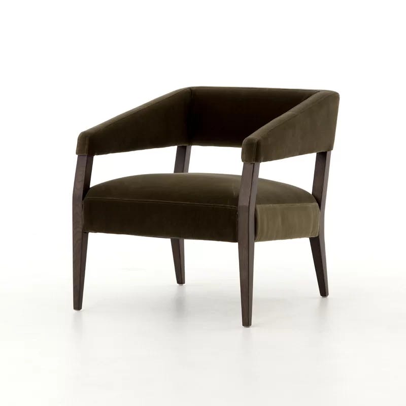 Surrey Olive Deep Seat Wood Accent Chair