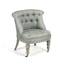 Amelie Sage Linen Blend Wood Slipper Chair with Tufted Back