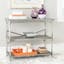 Transitional Dark Silver 38" Iron and Wood Etagere Bookcase