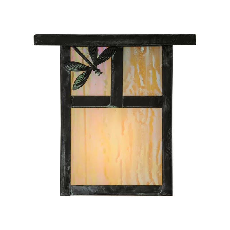 Bronze Dragonfly Mission Lodge 1-Light Dimmable Sconce