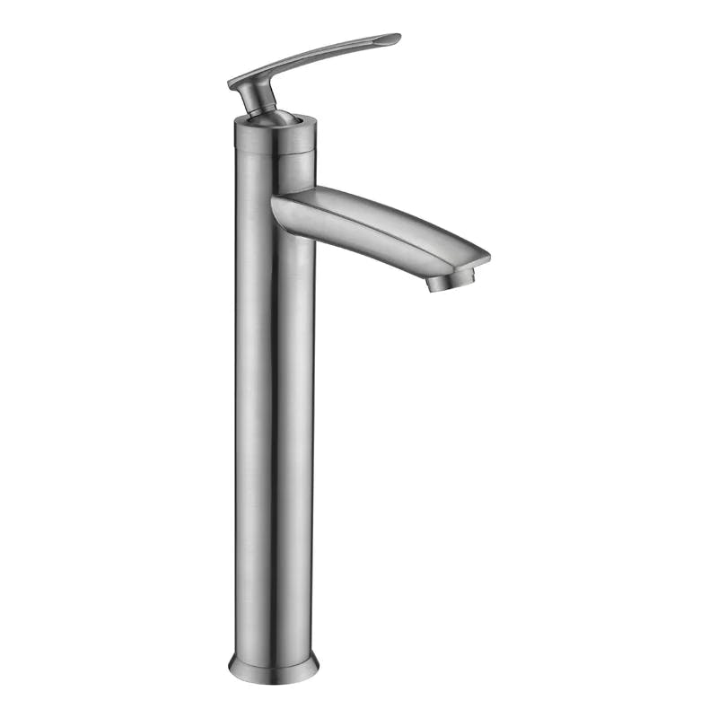 Elegant Brushed Nickel Single-Handle Bathroom Faucet