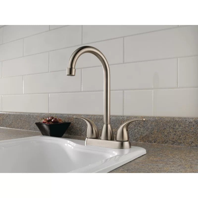 Core 11'' Brushed Stainless Steel Bar Prep Faucet with Lever Handle