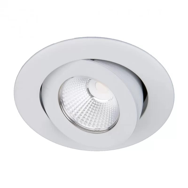 Oculux 3.5" White Aluminum LED Adjustable Recessed Trim, Energy Star