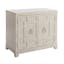 Transitional Cream Sailcloth Nightstand with Soft Close Drawer