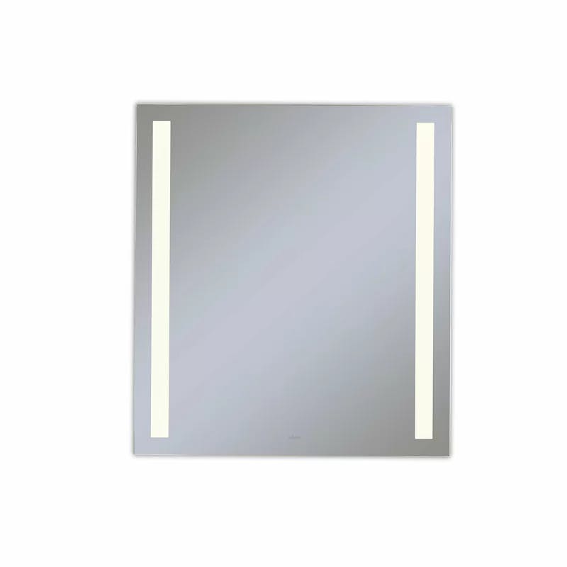 Sleek & Chic 40" x 30" Clear Modern Frameless Lighted Bathroom Mirror