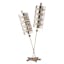 Nettle Luxe Silver Leaf Cream Striped 2-Light Table Lamp