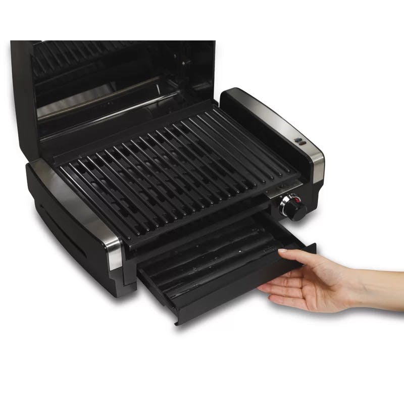 Stainless Steel Electric Indoor Searing Grill with Viewing Window