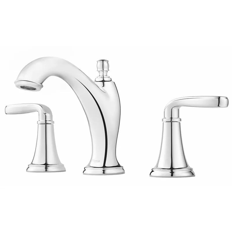 Northcott Modern Chrome 8" Widespread Bathroom Faucet with Drain Assembly