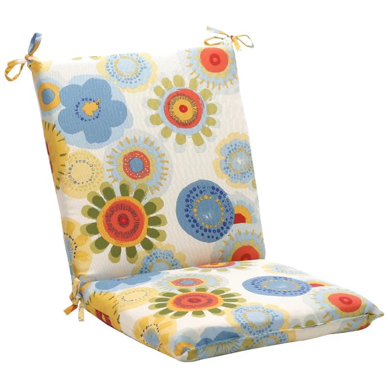 Crosby Floral Confetti Outdoor Chair Cushion with Ties