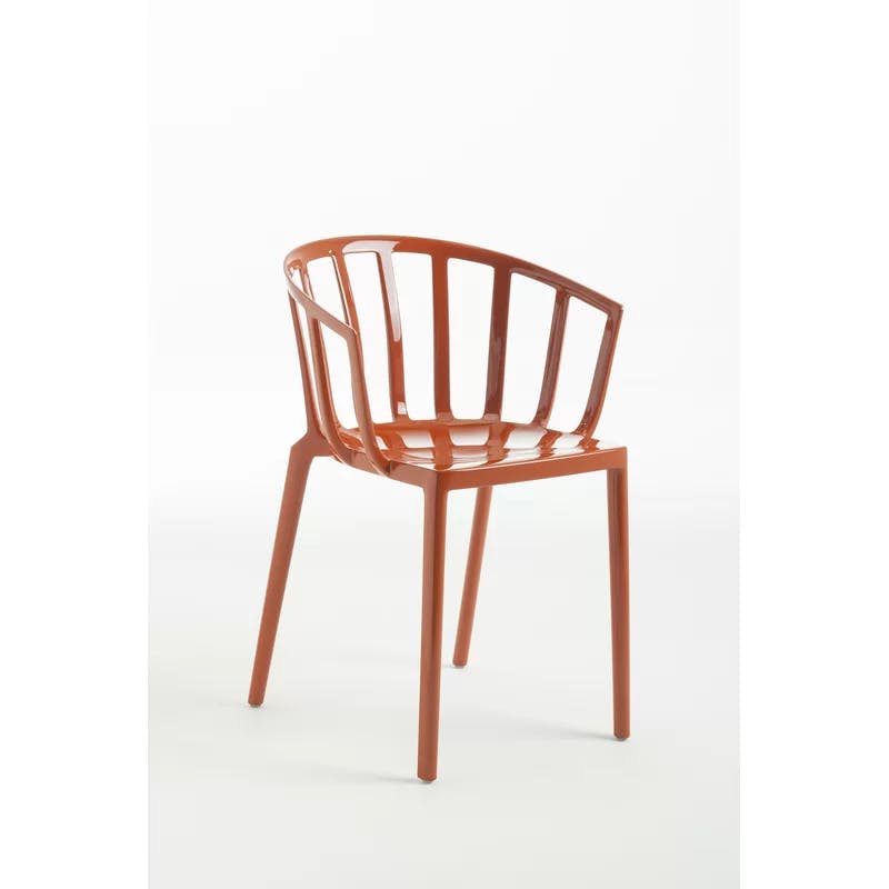 Rust Orange Venice Inspired Plastic Armchair