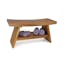 Eco-Friendly Classic Teak Spa Bench with Storage Shelf, 30" W