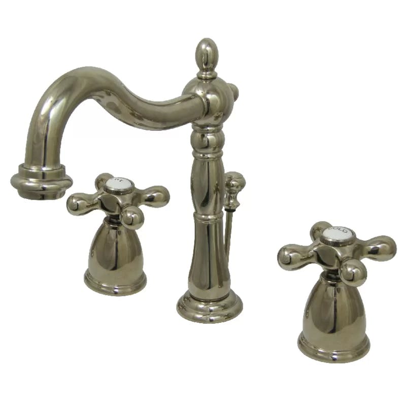 Heritage Polished Nickel Widespread Bathroom Faucet