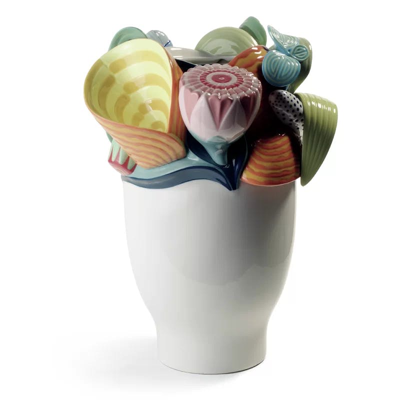 Luminous Inspirational Porcelain Table Vase, 11" Tall