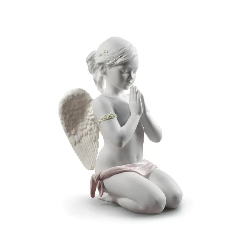 Heavenly Valencia Porcelain Angel Figurine in Painted Finish