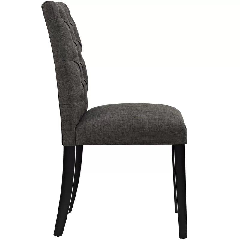 Duchess Luxurious Brown Fabric Upholstered Dining Chair Set