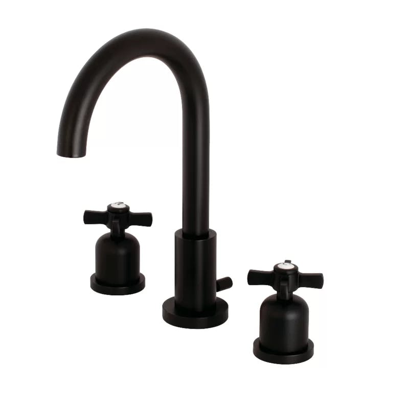 Elegant Millennium Matte Black Widespread Bathroom Faucet