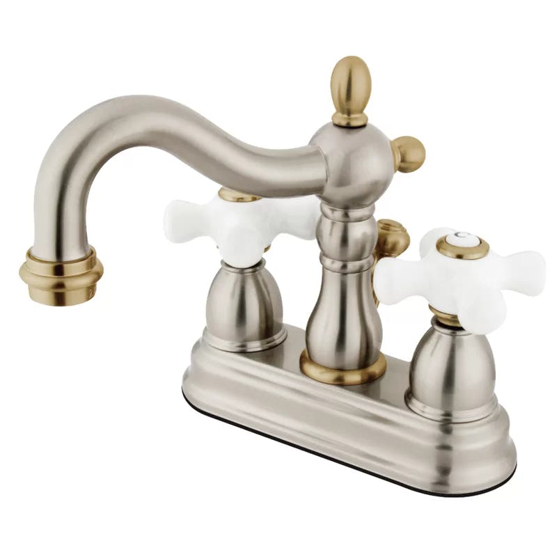Heritage Victorian-Style Brushed Nickel Bathroom Faucet