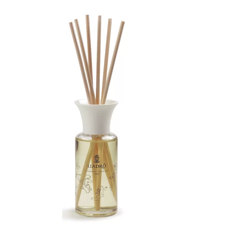 Heavenly Dreams Tropical Blossoms Reed Diffuser with Angelic Porcelain Crown