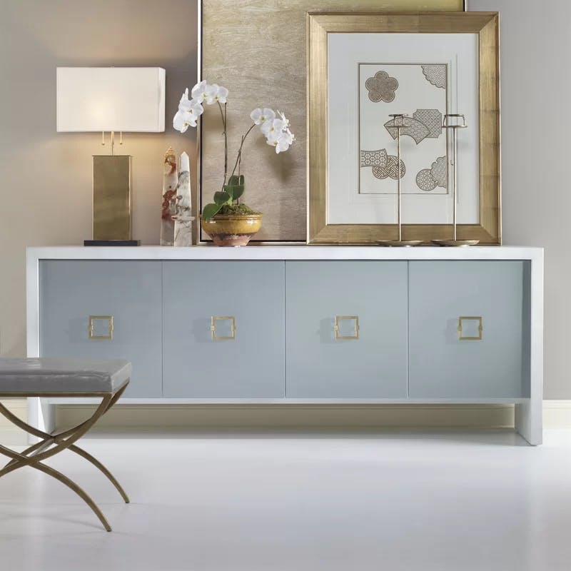 Monarch 89" Off-White and Blue-Grey Concrete Sideboard