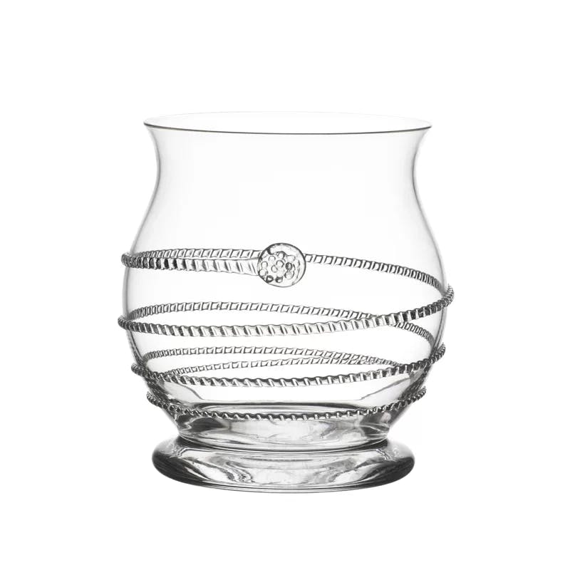 Amalia Spiral Bohemian Glass Votive and Vase, 4.5" H