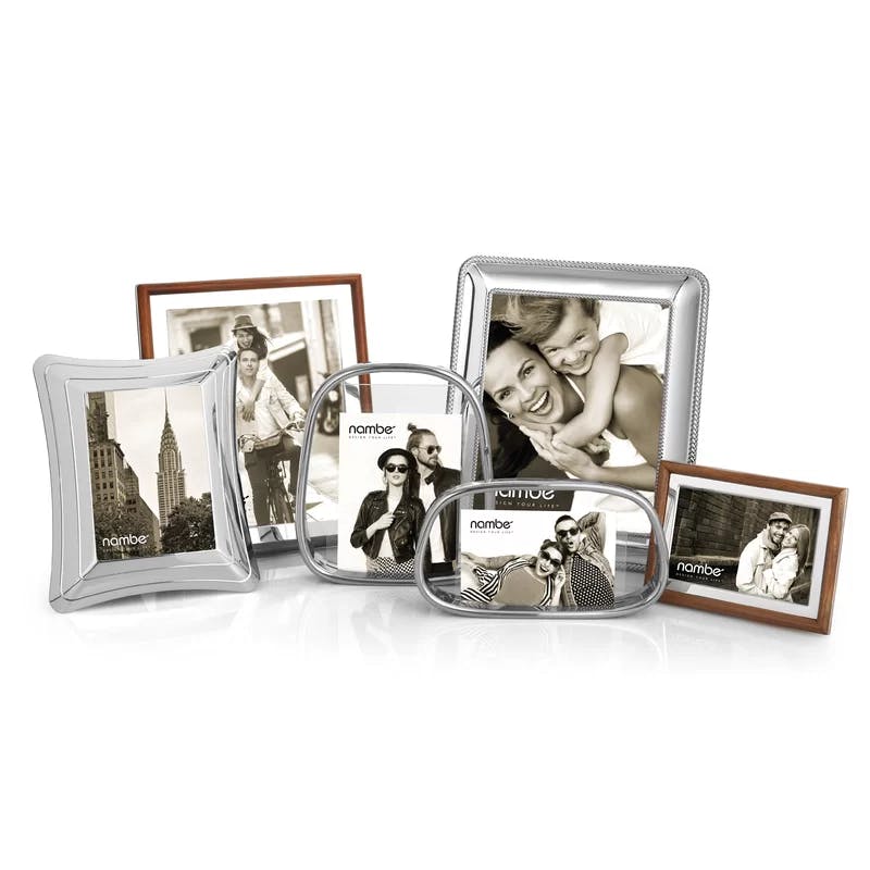 Elegant Silver Plate and Glass 5x7 Tabletop Picture Frame