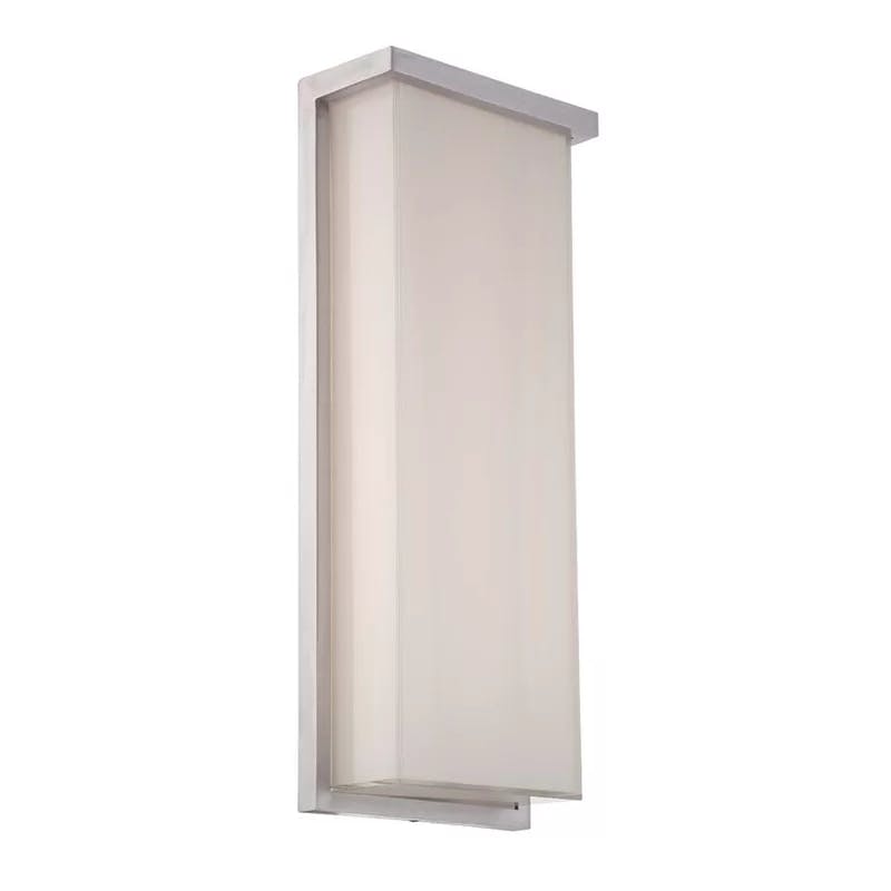 Ledge 20" Brushed Aluminum LED Outdoor Wall Sconce with White Glass