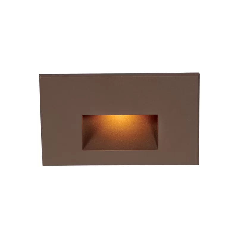 Sleek Bronze Integrated LED Step Light with Dimmable Amber Glow