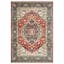 Regal Medallion 8' x 10' Red and Navy Polypropylene Area Rug