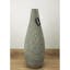 Lunar Grey Matte Finish Slim Ceramic Floor Vase, 18.8"
