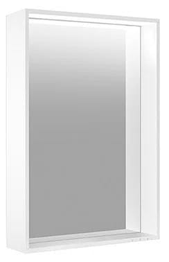 Sleek Silver Anodized Aluminum Rectangular LED Bathroom Mirror