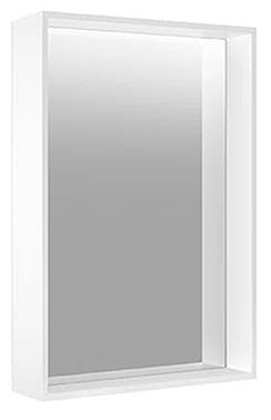 Elegance Silver Anodized 33" LED Lighted Rectangular Bathroom Mirror