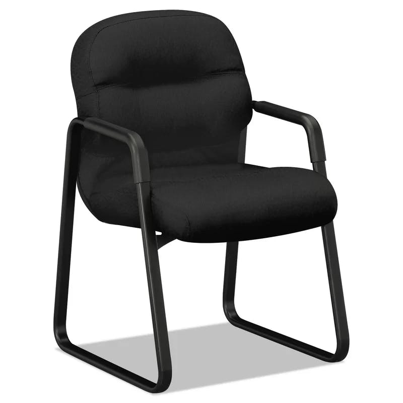 ErgoComfort High-Back Guest Chair with Memory Foam, Black Mesh & Metal Frame