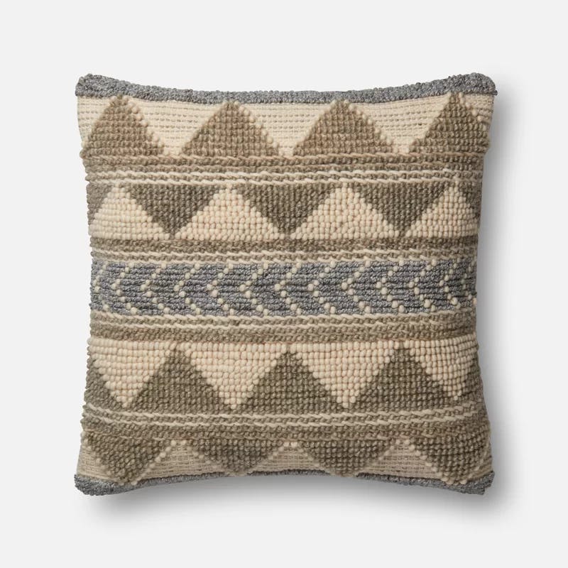 Ellen Crafted Geometric Zigzag Wool-Blend Throw Pillow Set