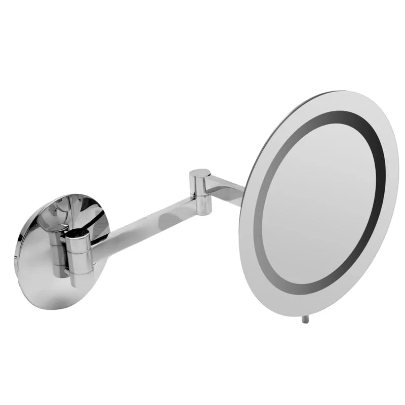 Elegant Polished Chrome 15.5" LED Lighted Wall Mount Magnifying Mirror
