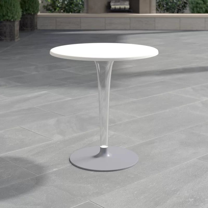 Starck Dr. Yes 24" White Melamine Round Coffee Table