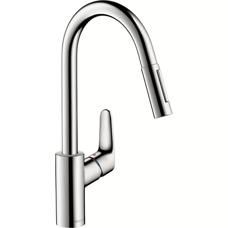 Focus HighArc 16'' Chrome Brass Pull-Out Kitchen Faucet