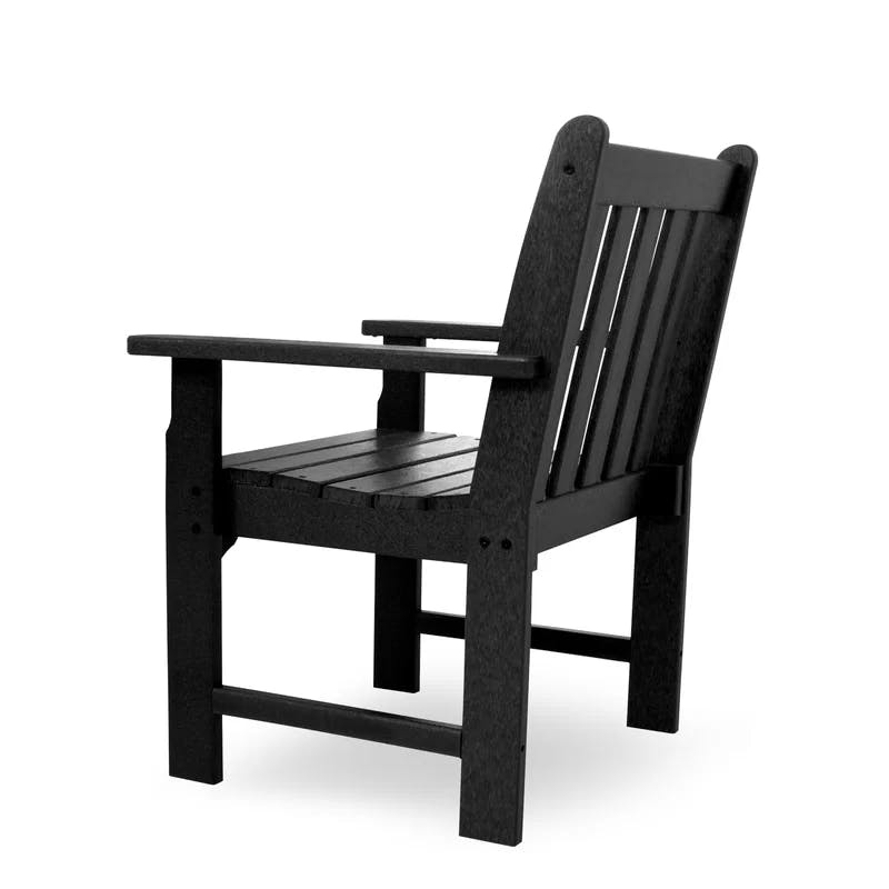 Vineyard Black Recycled Plastic Outdoor Garden Arm Chair