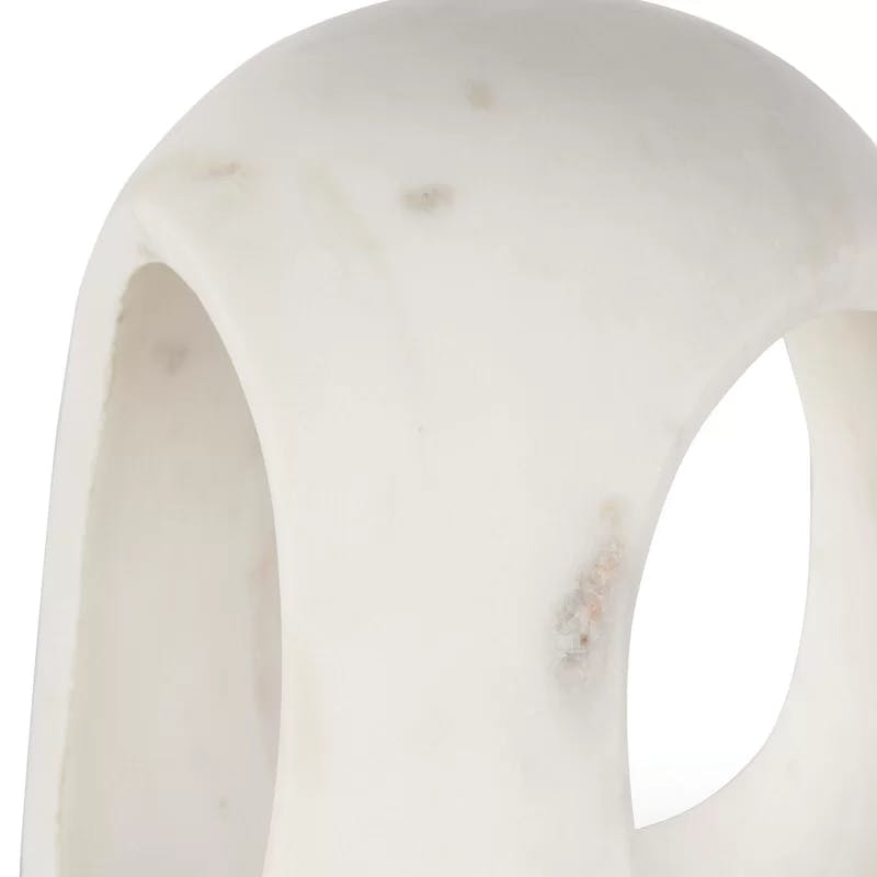 Bruno Large White Marble Abstract Sculpture