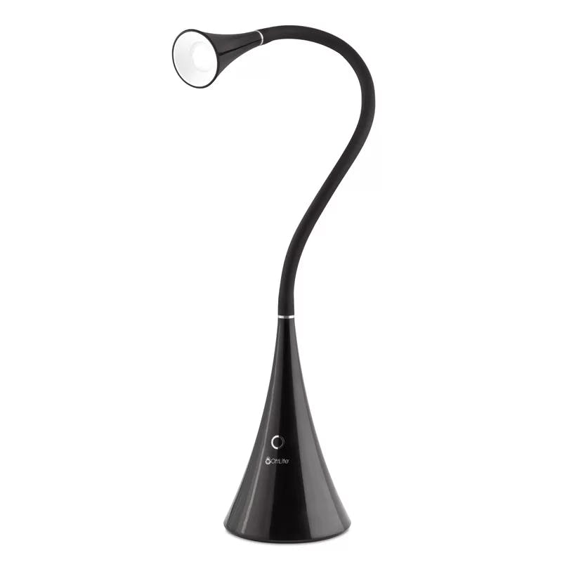ArcFlex 28" Adjustable Black LED Desk Lamp with Touch Control