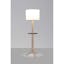 Adjustable White Tripod Floor Lamp with Integrated LED
