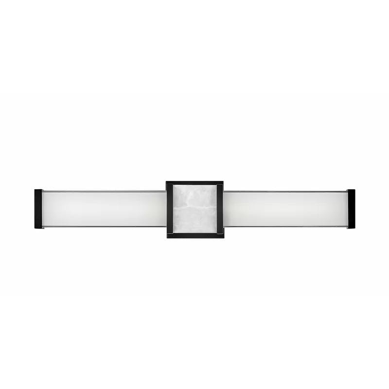 Pietra Luxe Black LED Bath Vanity Light, 24" Integrated
